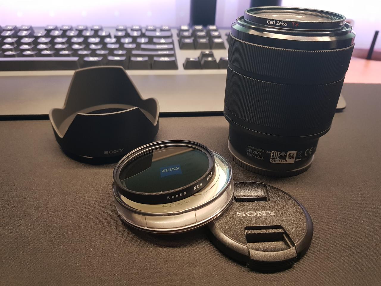 소니 FE sel2870 번들렌즈 + nd4, uv필터