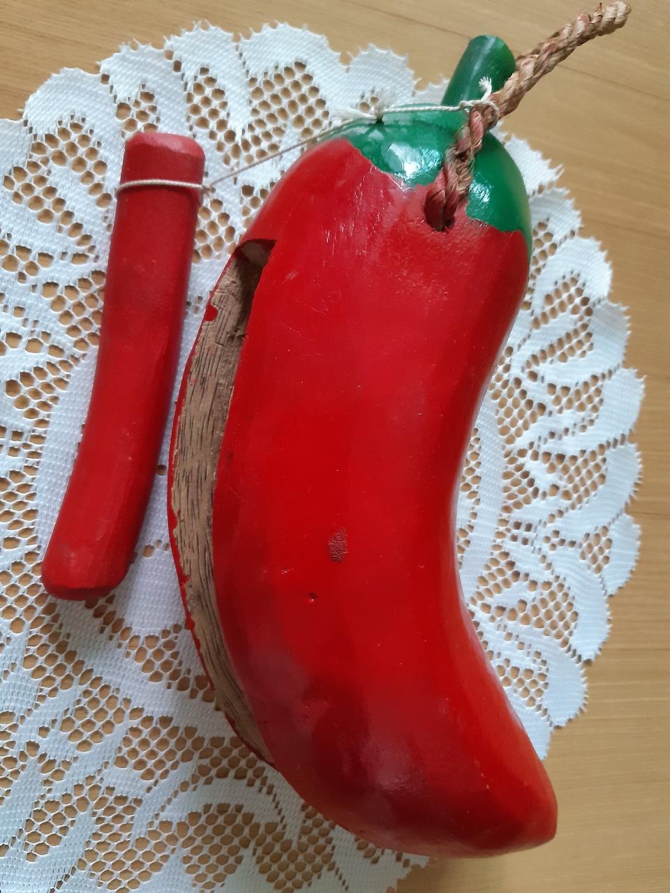 원목 고추 장식품