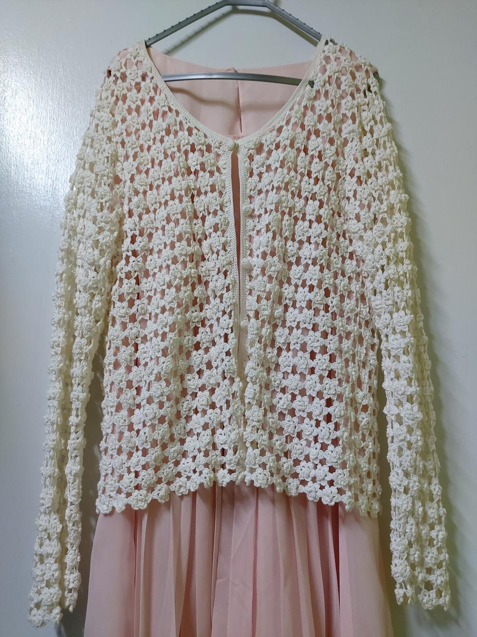 시원한 화이트 크로쉐 가디건