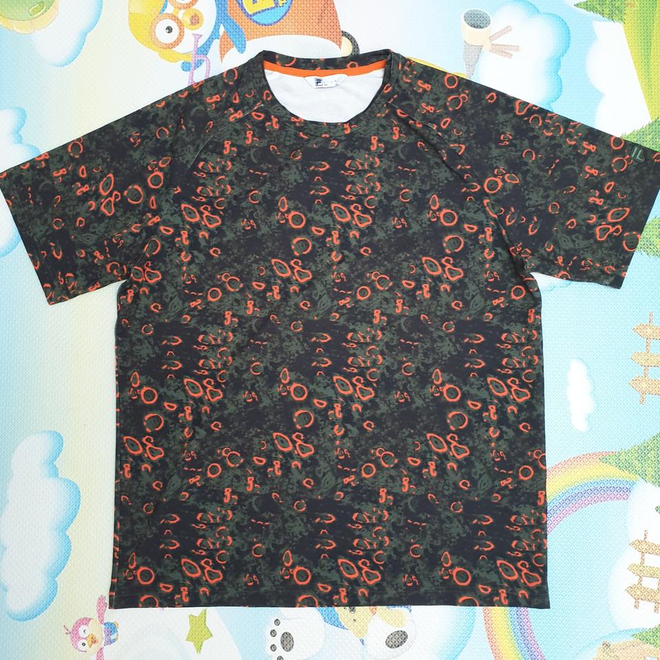 휠라 남성 반팔 라운드 패턴 티셔츠 사이즈 105