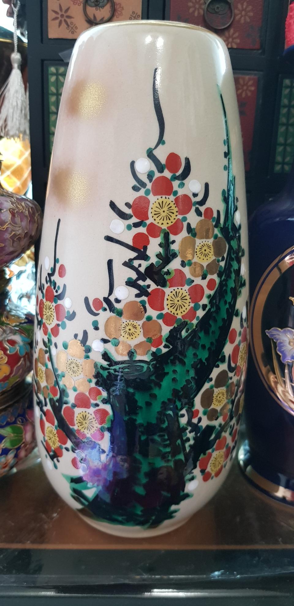 구다니야끼 오색 금채화병