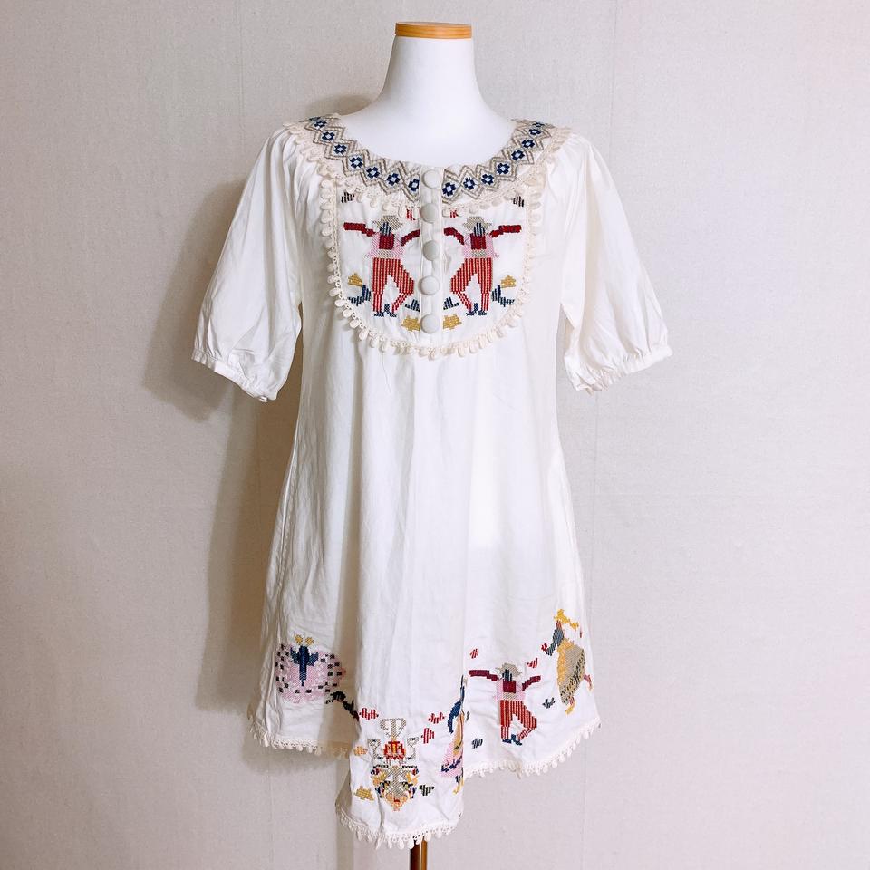 자수 에스닉 원피스 4455