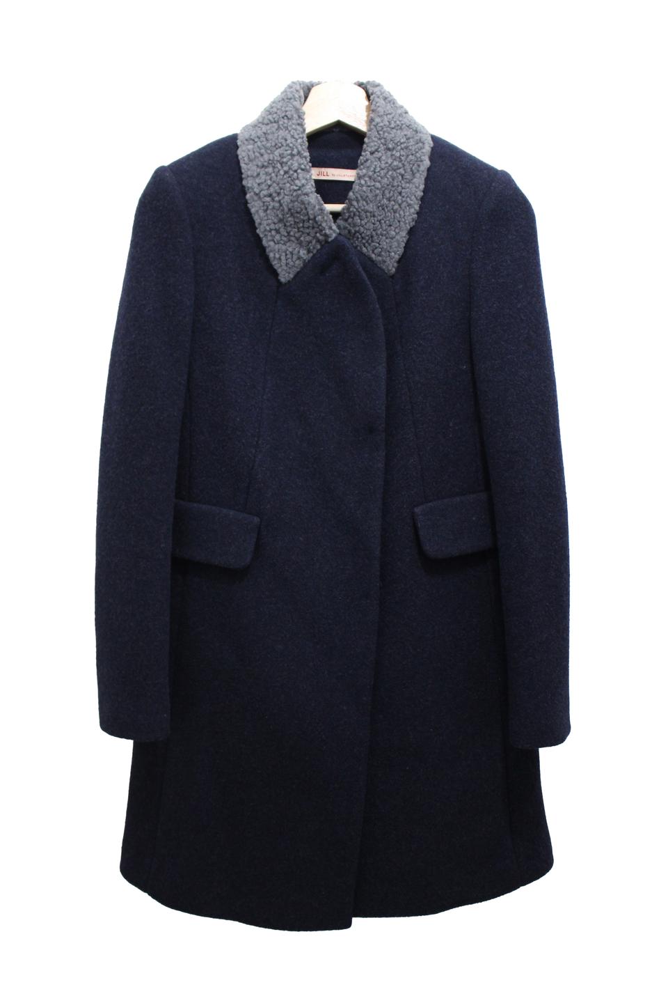 [85]질바이질스튜어트 모직 블렌디드 보아퍼 카라넥 모직코트 롱코트