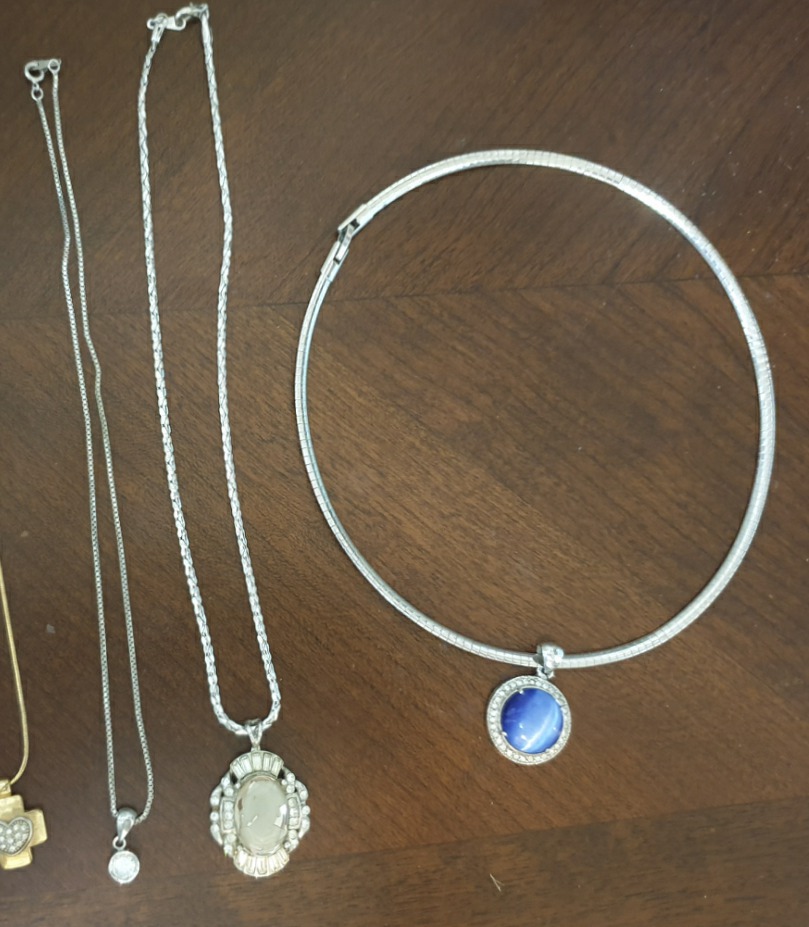 큐빅 목걸이(실버925)