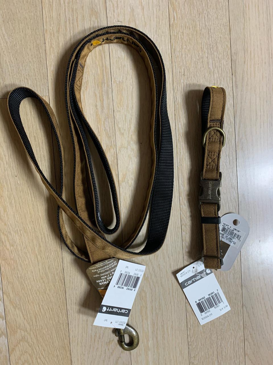 칼하트 정품 반려견 목줄+리드줄 세트