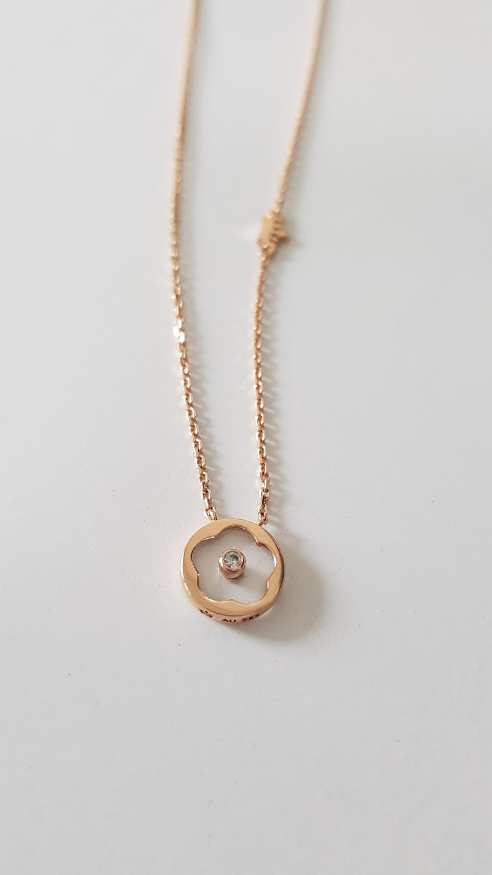 제이에스티나 14k 로즈골드 목걸이