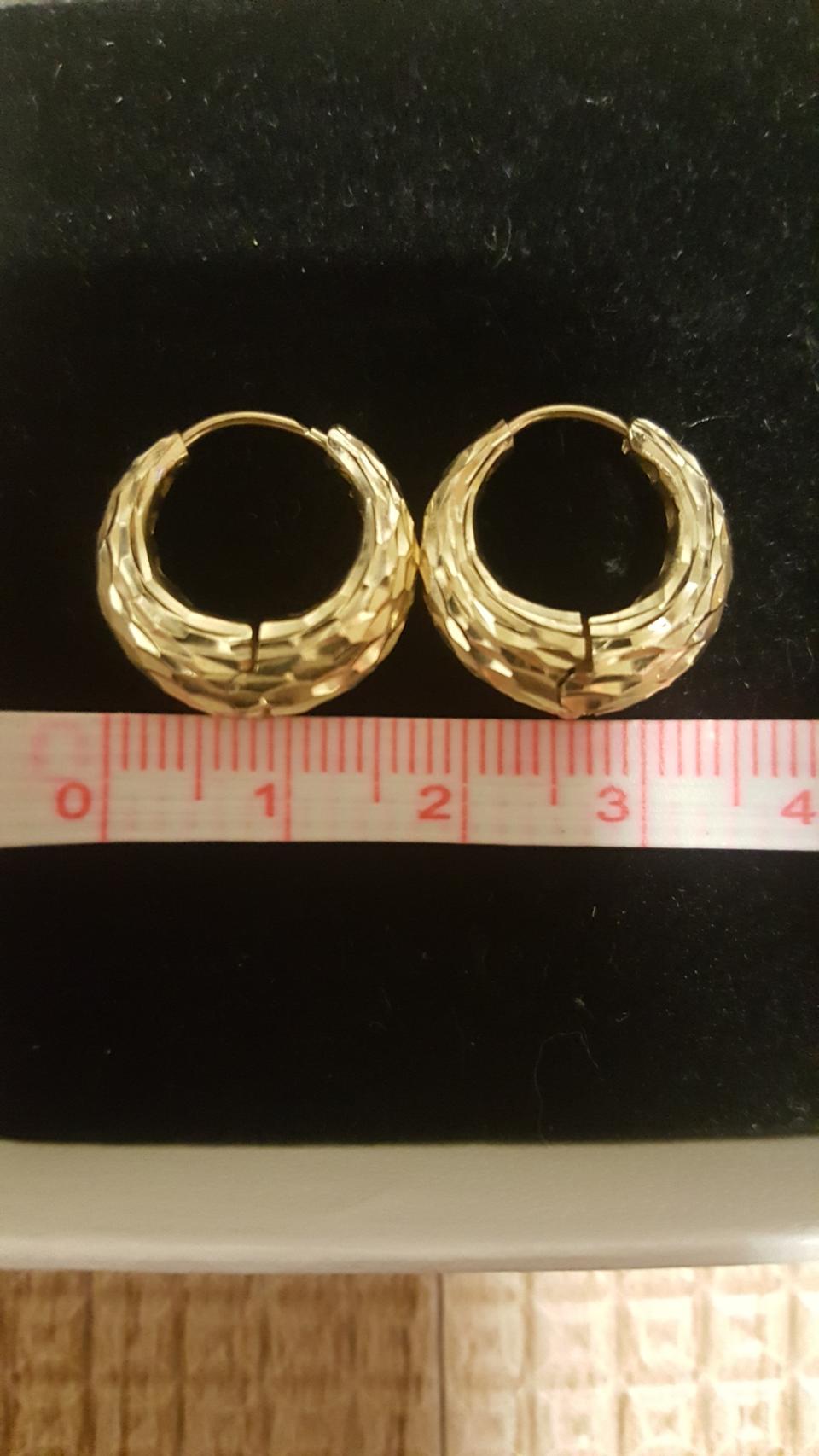 14K 볼륨 원터치 귀걸이