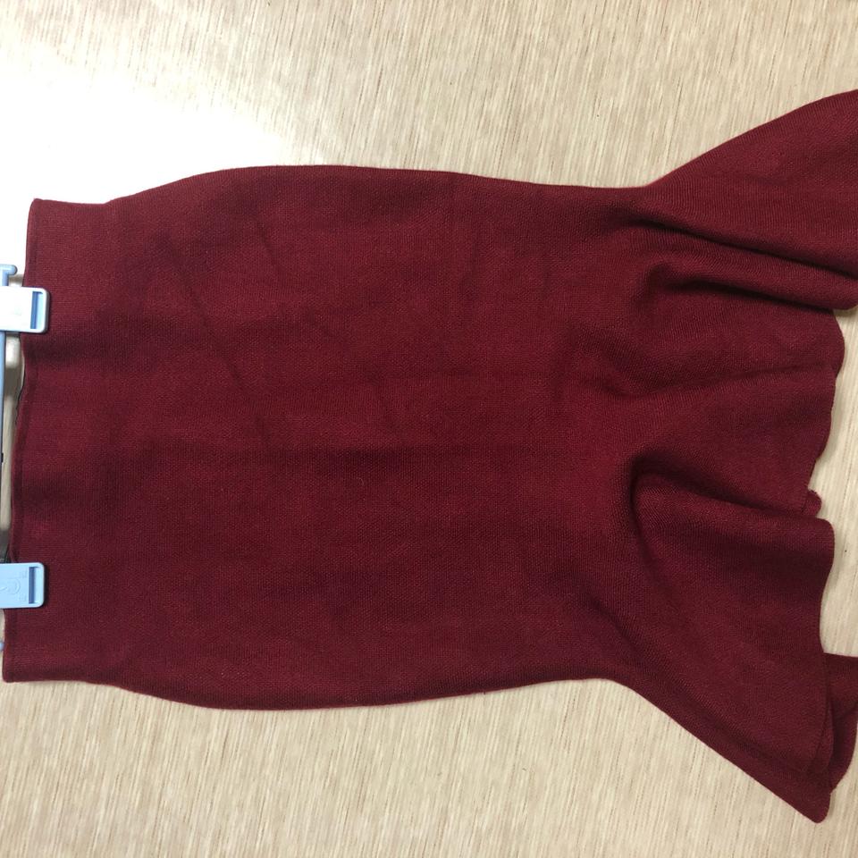 전체밴딩 와인색 머메이드 스커트