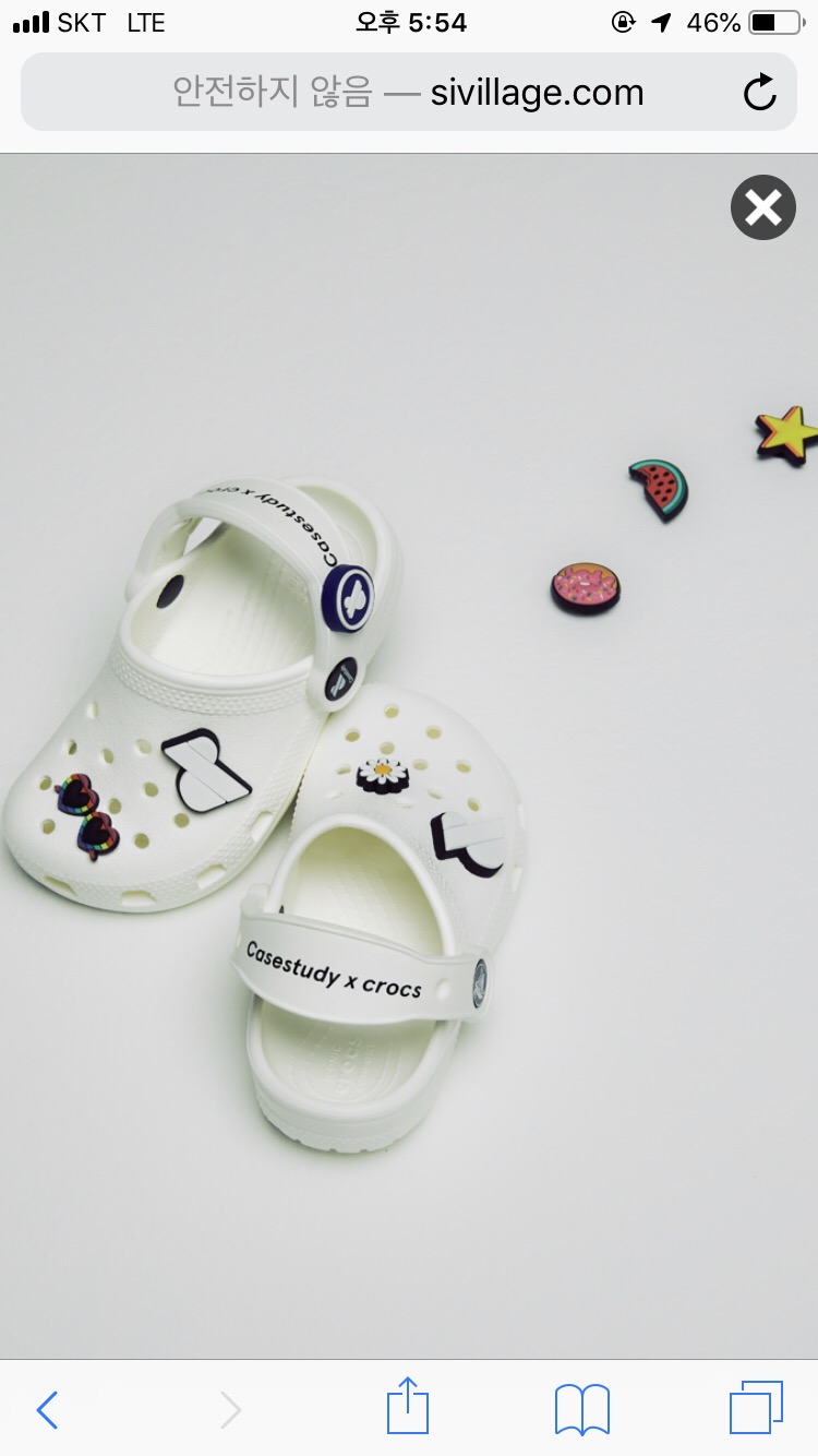 케이스스터디 크록스 키즈 슈즈 180 사이즈 한정판 지비츠 20개