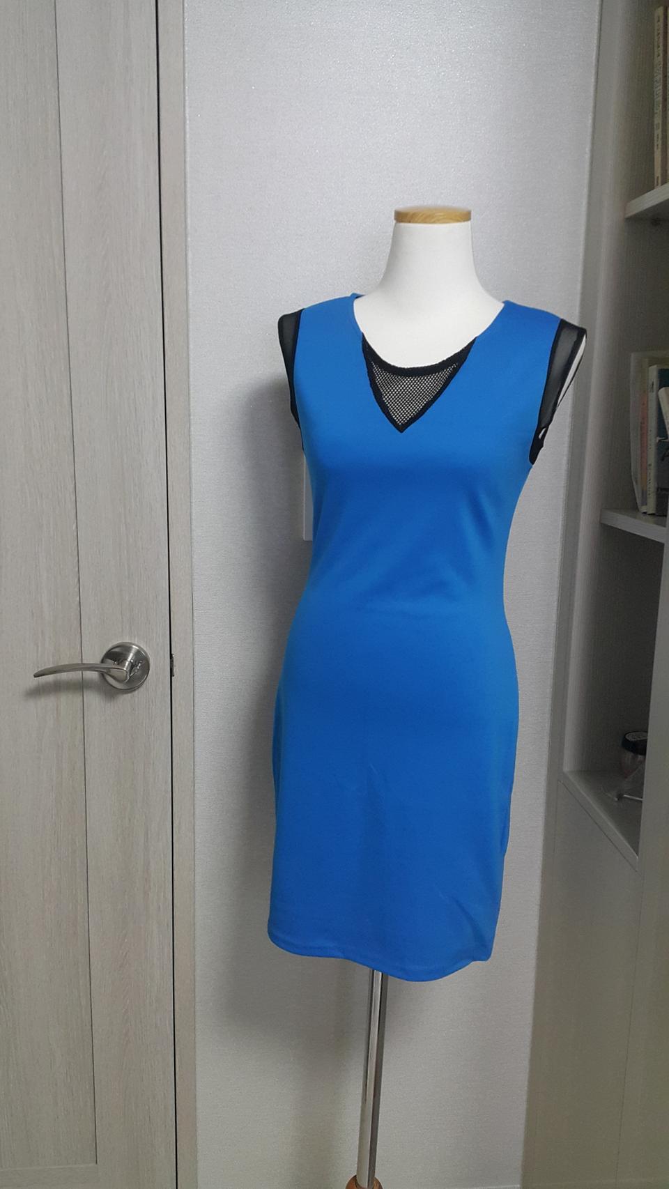 블루 나시 원피스