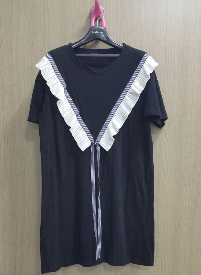 비지트인뉴욕 블랙 롱TOP