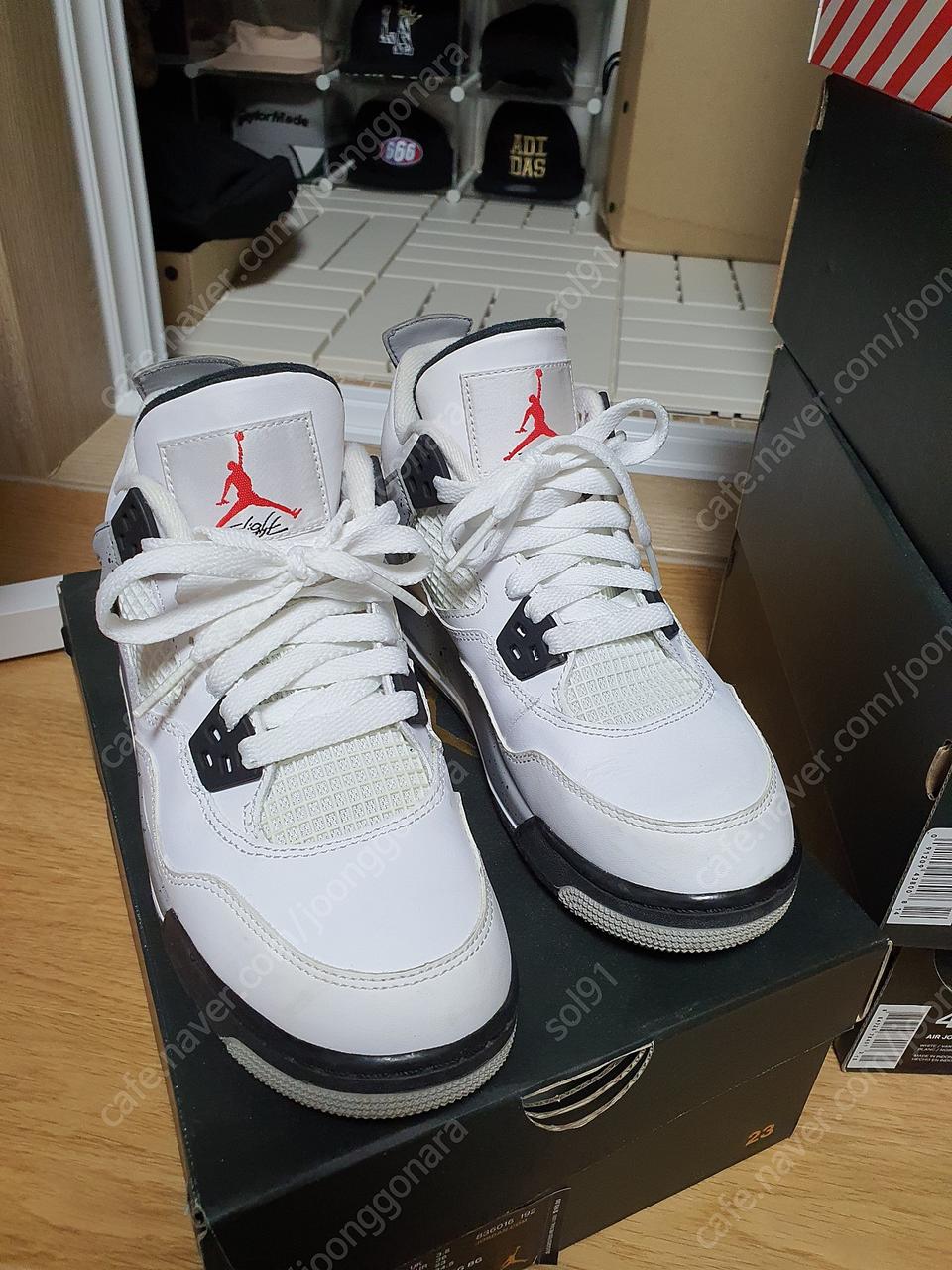 (230) 에어조던4 레트로 화이트 시멘트