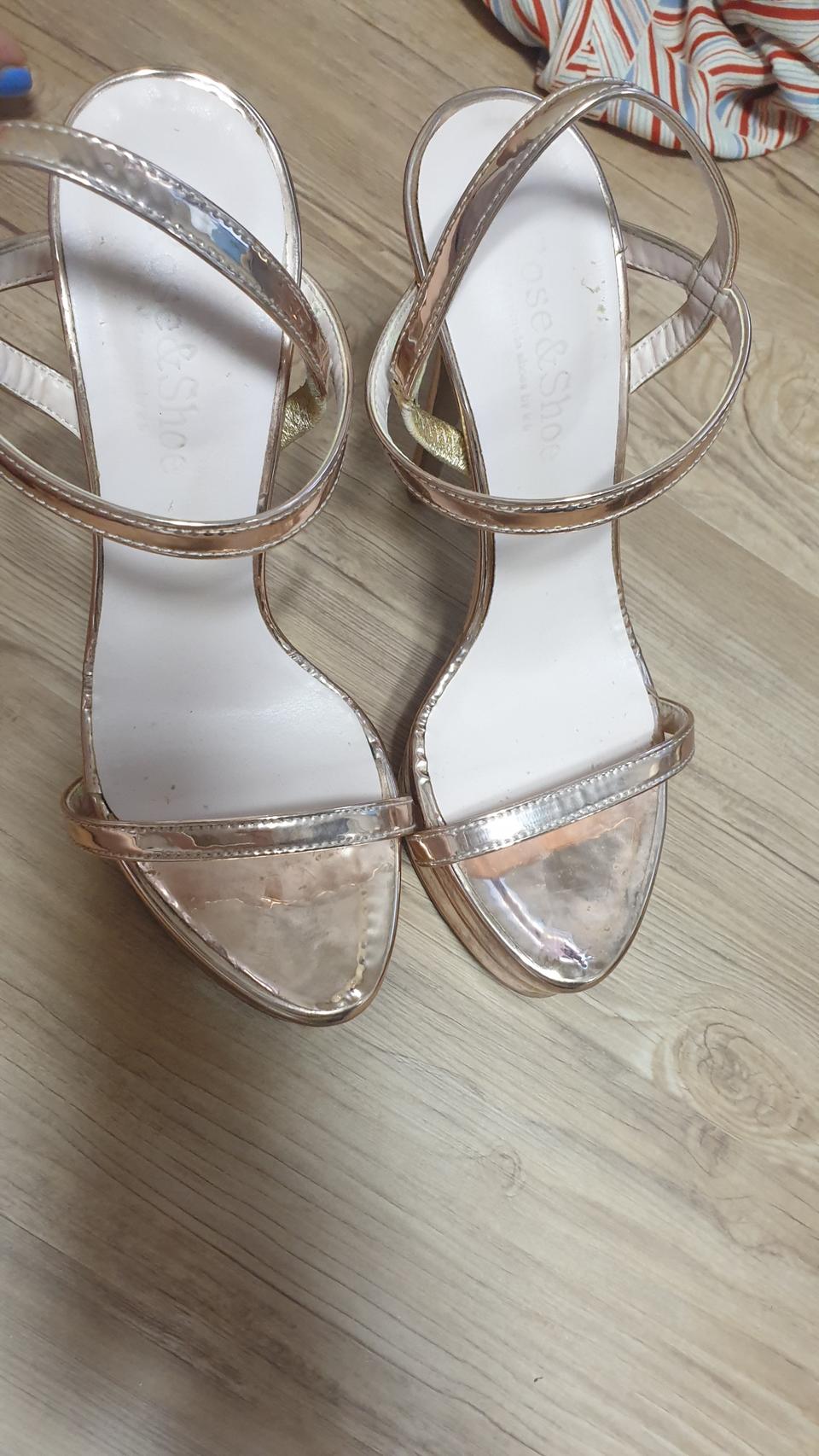 (수제화)13cm  가보시샌들 230사이즈 로즈골드