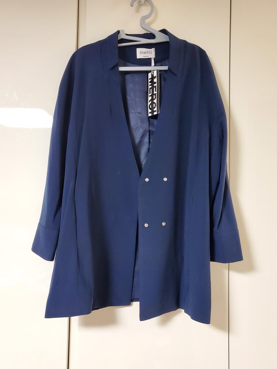 ☆(새상품) 곤색 노카라 자켓