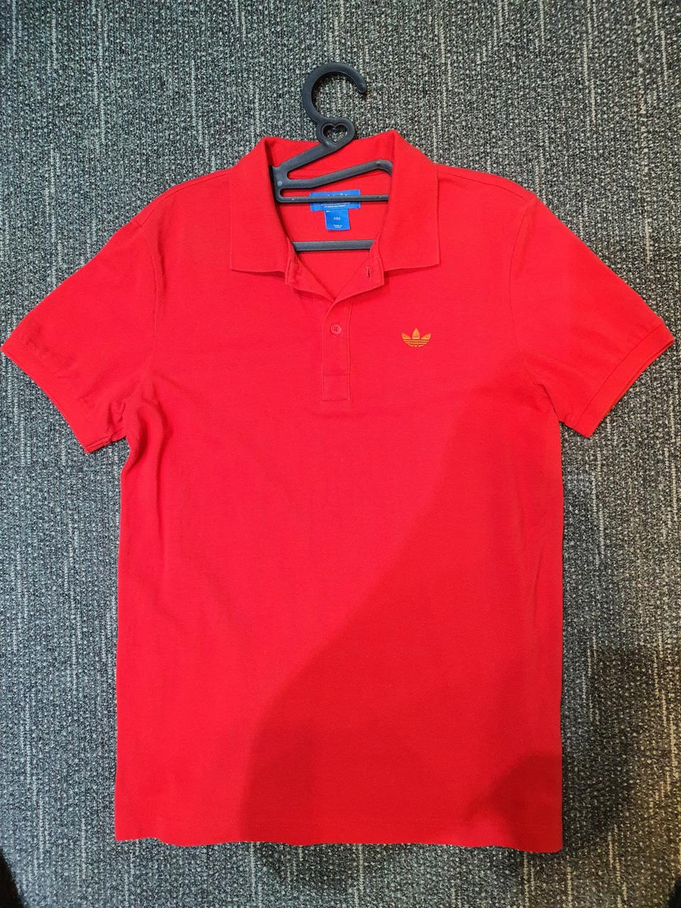 아디다스 강렬한 레드빨간 카라티 95사이즈M