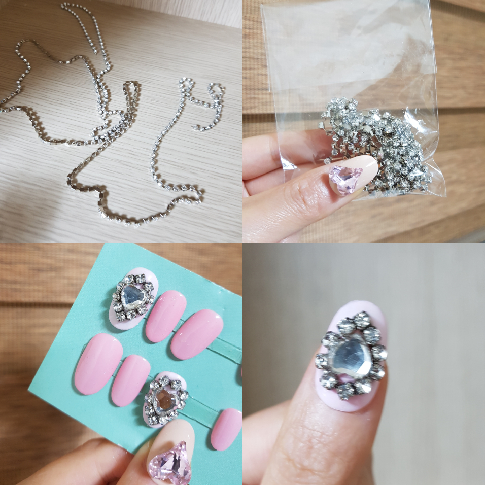 네일아트재료 체인♡길이 130cm 4900원