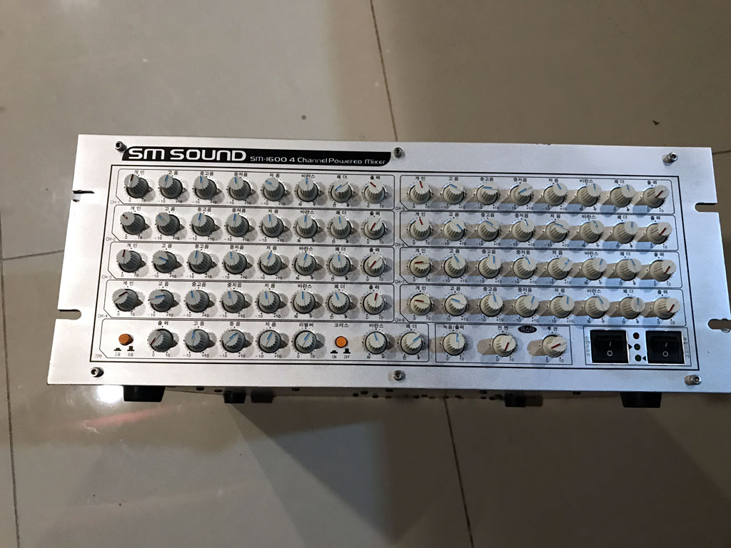 SM1600 4채널 파워드믹서(룸앰프) | 세컨웨어(헬로마켓)