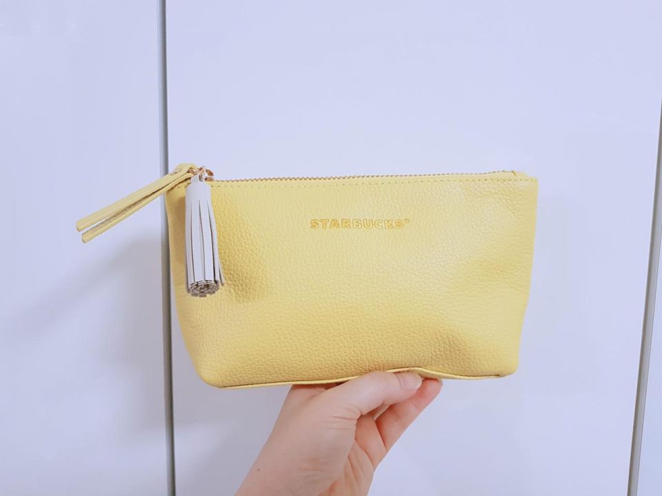스타벅스 소가죽 파우치 (레몬,인디핑크 택1)