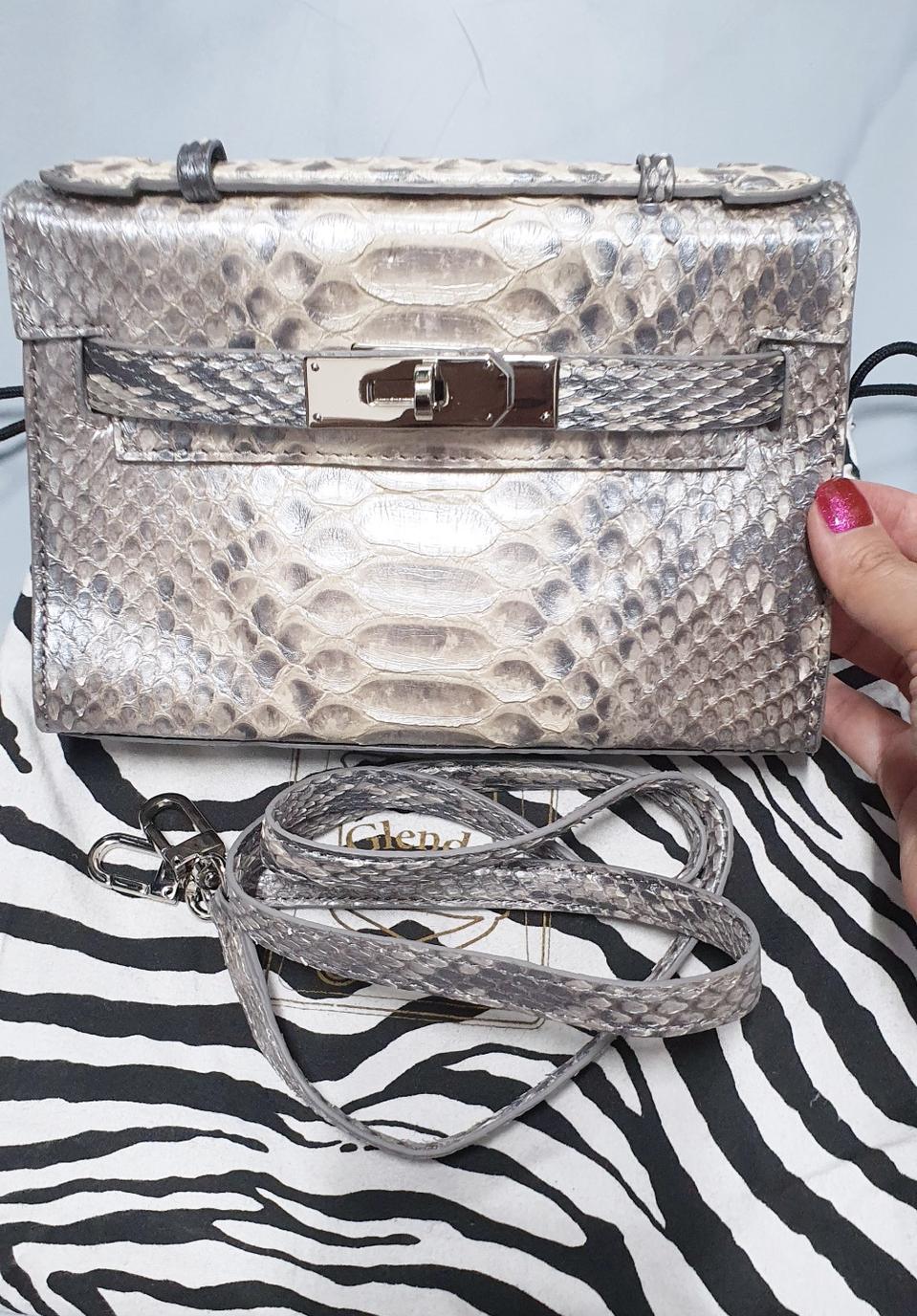 리얼 뱀피가죽 미니 에비타