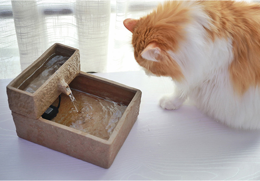 옹달샘 세라믹정수기 * 1.9L대용량 * 강아지 고양이정수기 급수기