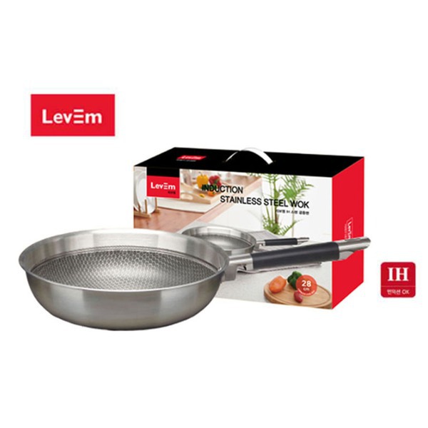 레브엠 IH 스팟 벌집 스테인레스 궁중팬 28cm 미 사용 새 상품