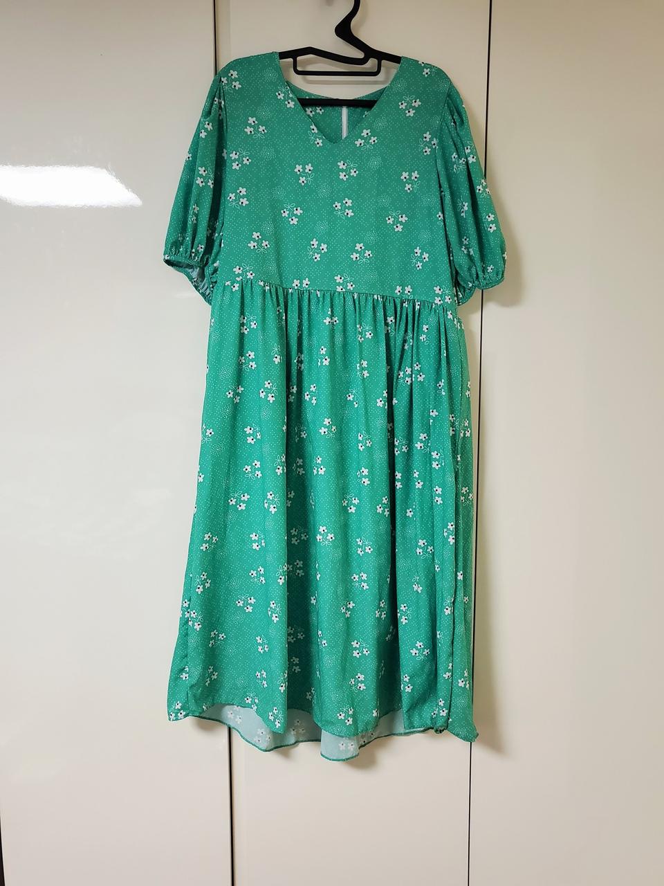 ☆(새상품) 연두 루즈핏 원피스