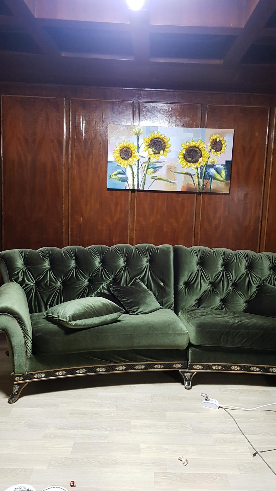 거위털엔틱쇼파4인용