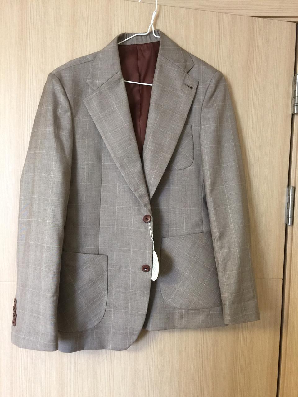 클래식 베이지 체크 3p 정장세트