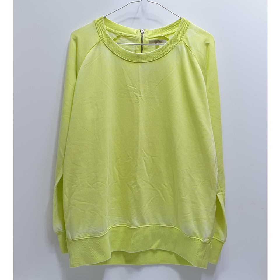 [M] 자라 여자 라운드넥 긴팔 형광색 면티