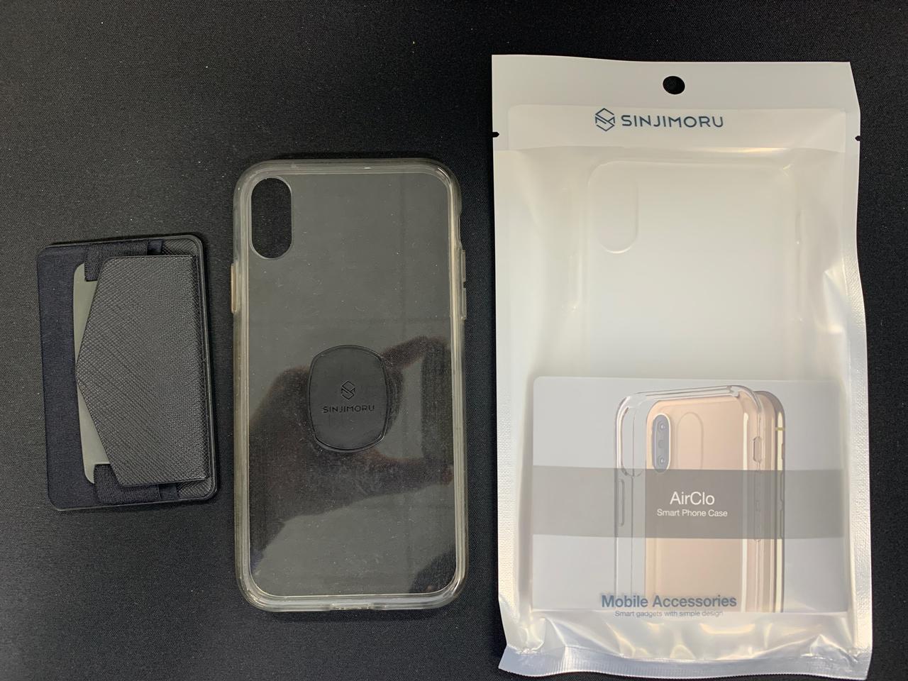 아이폰 XR 신지모루 클리어 케이스 + 밴드그립