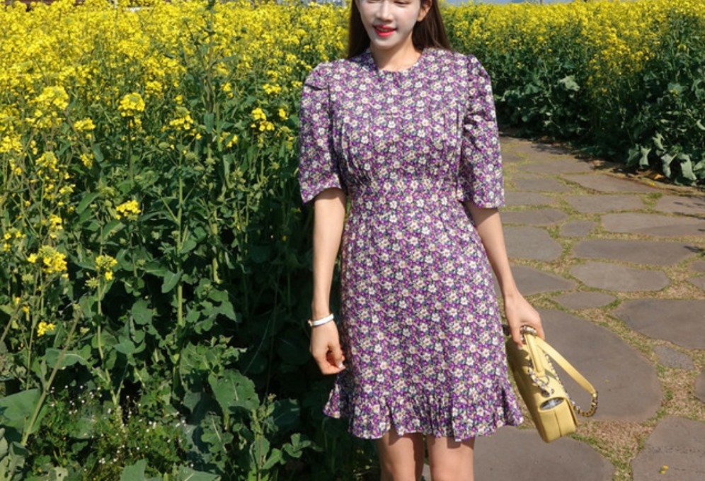 플라워바이올렛원피스(프리사이즈)
