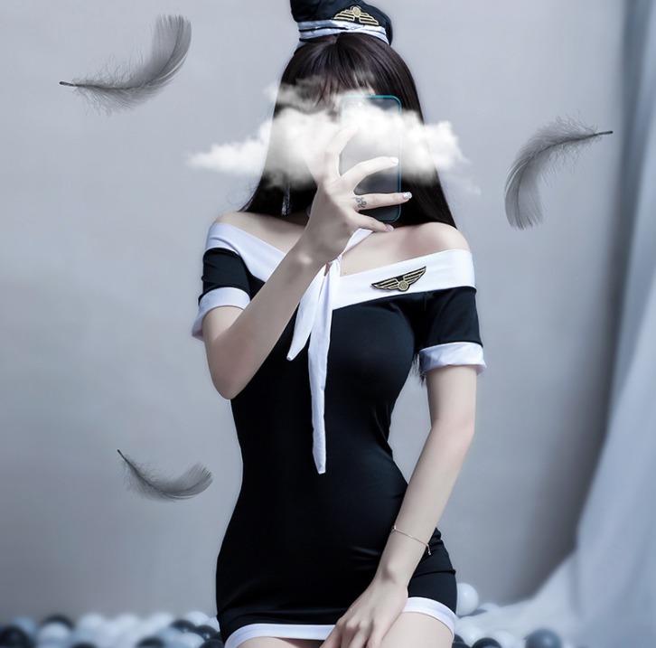 남친 이벤트용 공군제복 스튜어디스 승무원코스프레복