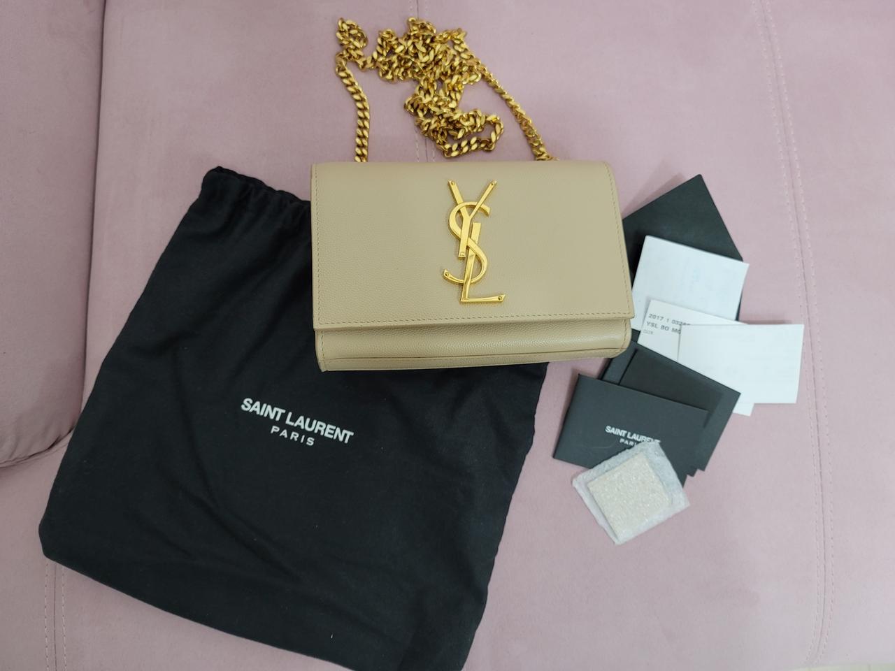 입생로랑 베이지 금장체인 미니백 팝니다 정품 마지막가격내림