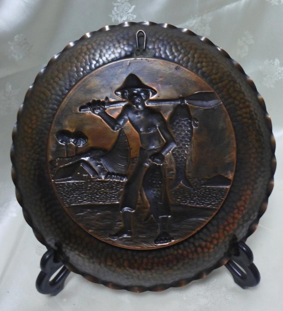 콜롬비아 동판 동 구리 브론즈 서양 유럽 엔틱 앤틱 골동품 인테리어소품