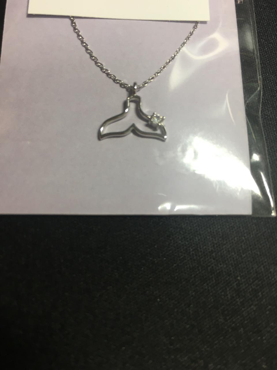 (새제품)고래꼬리 실버목걸 팔아요