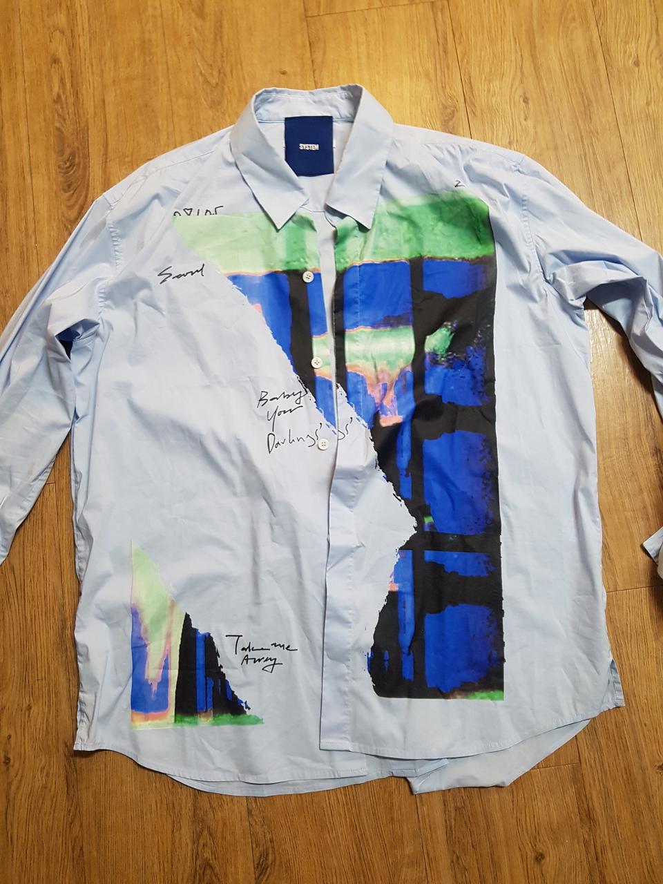 시스템옴므 드로잉 프린팅 셔츠 100