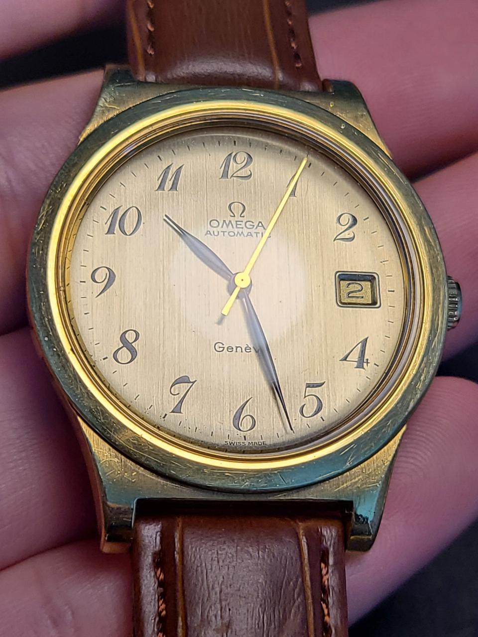 오메가 18K 도금 빈티지 36mm 오토매틱