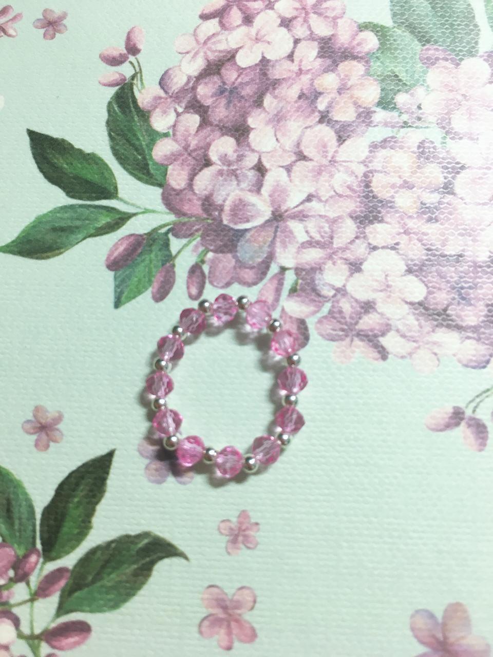 새제품 핑크 큐트 비즈반지팔아요