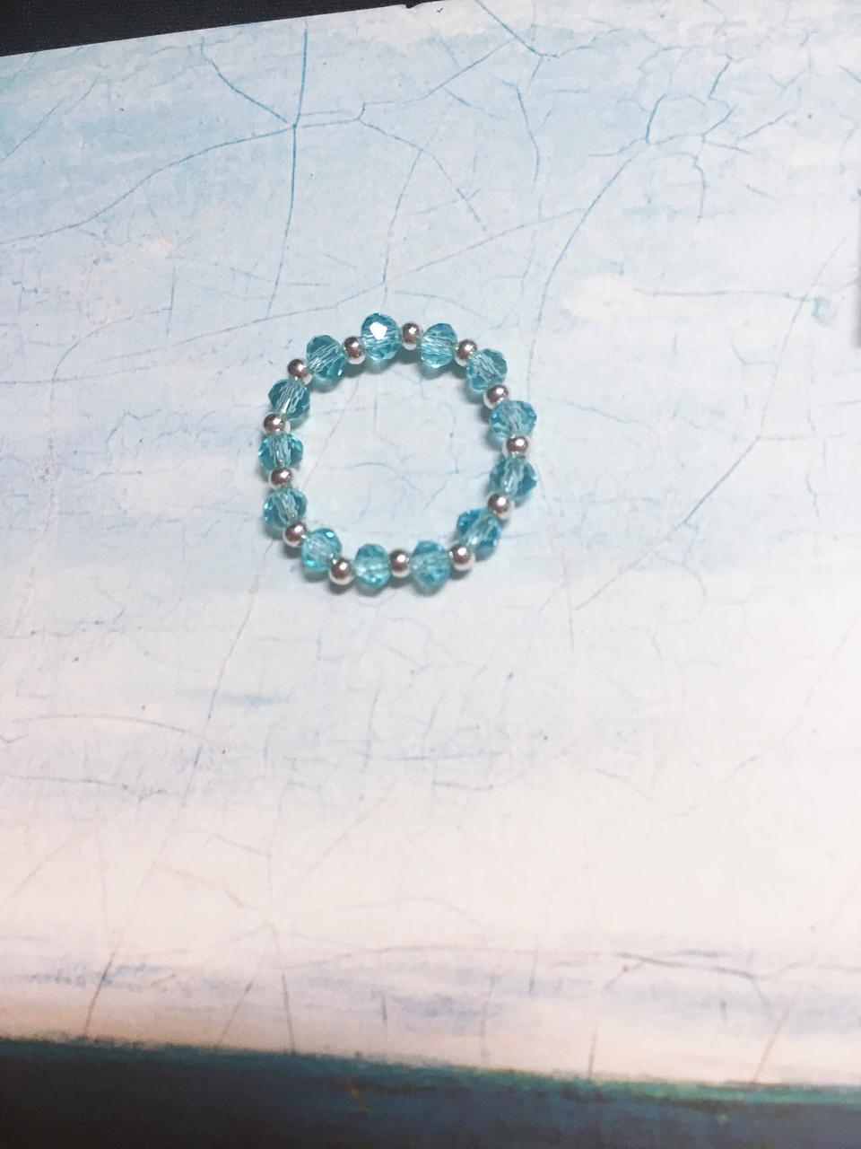 (새제품)크리스탈 비즈 반지 팔아요