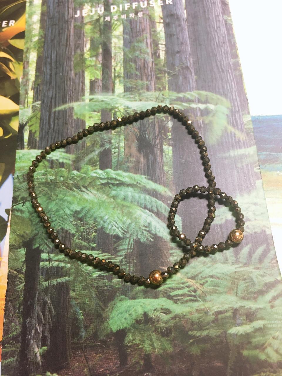 (새제품 )파이라이트 원석반지 팔지 셋트 팔아요