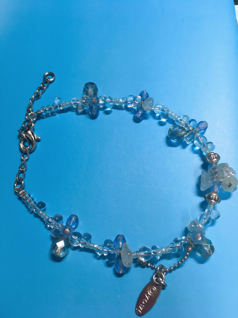 (새제품)아쿠아마린 백수정 천연석팔찌입니다.
