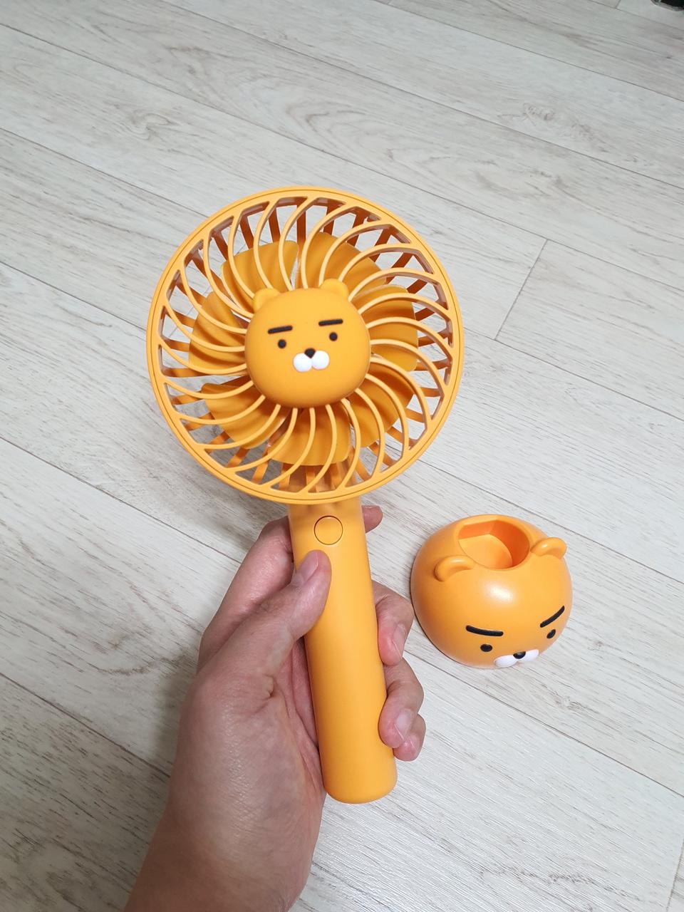 라이언 카카오 선풍기 손풍기