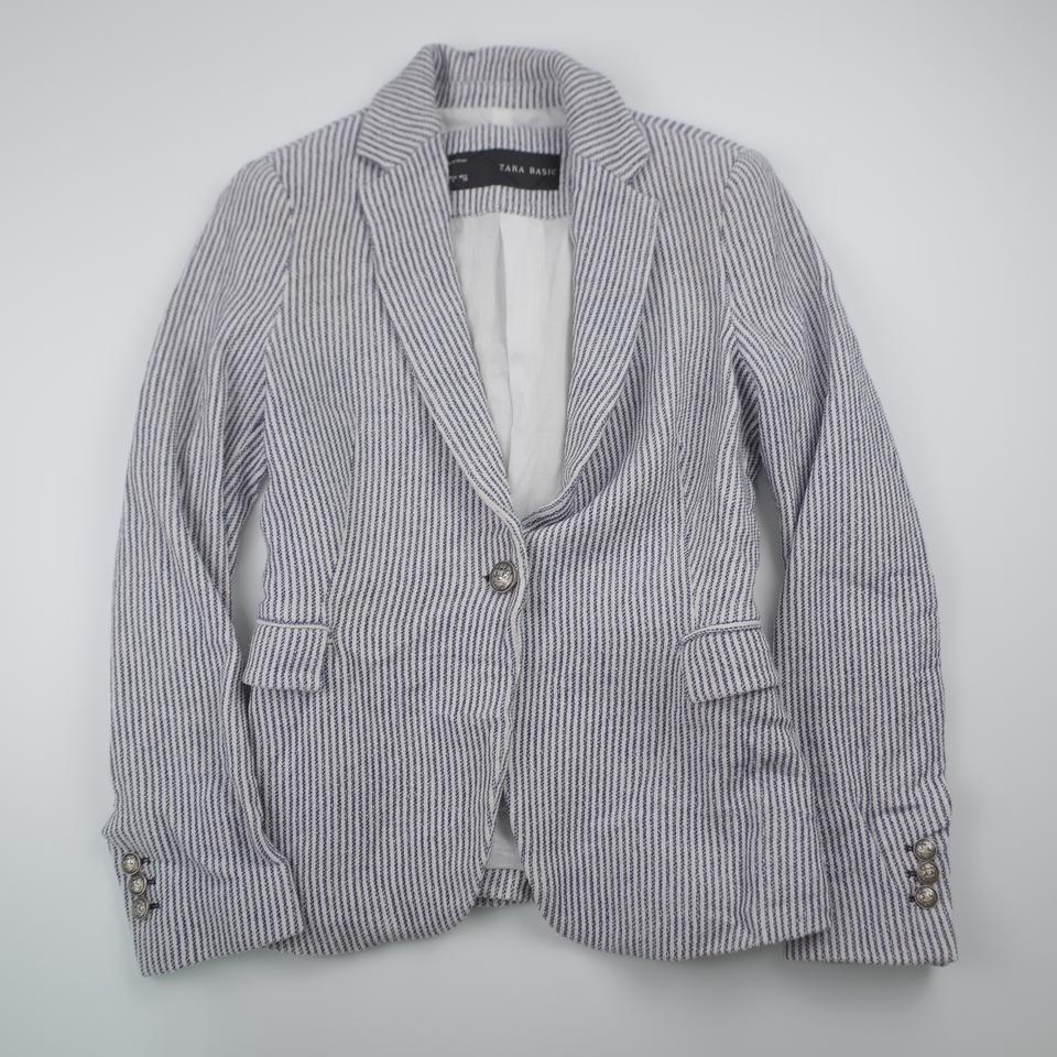 자라 스트라이프 패턴 블레이져