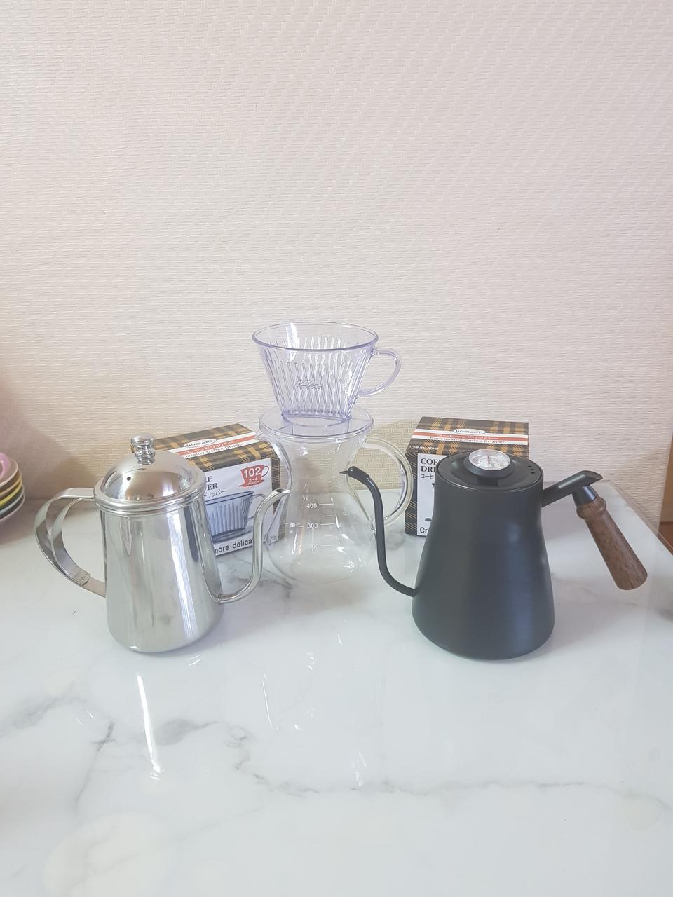 새제품)드립커피 세트 + 원두 150g