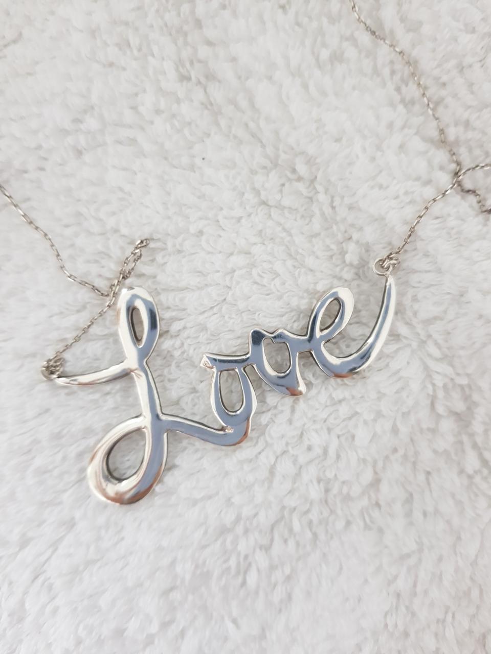 925실버 love목걸이