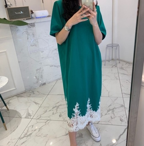 레이스라운드 원피스