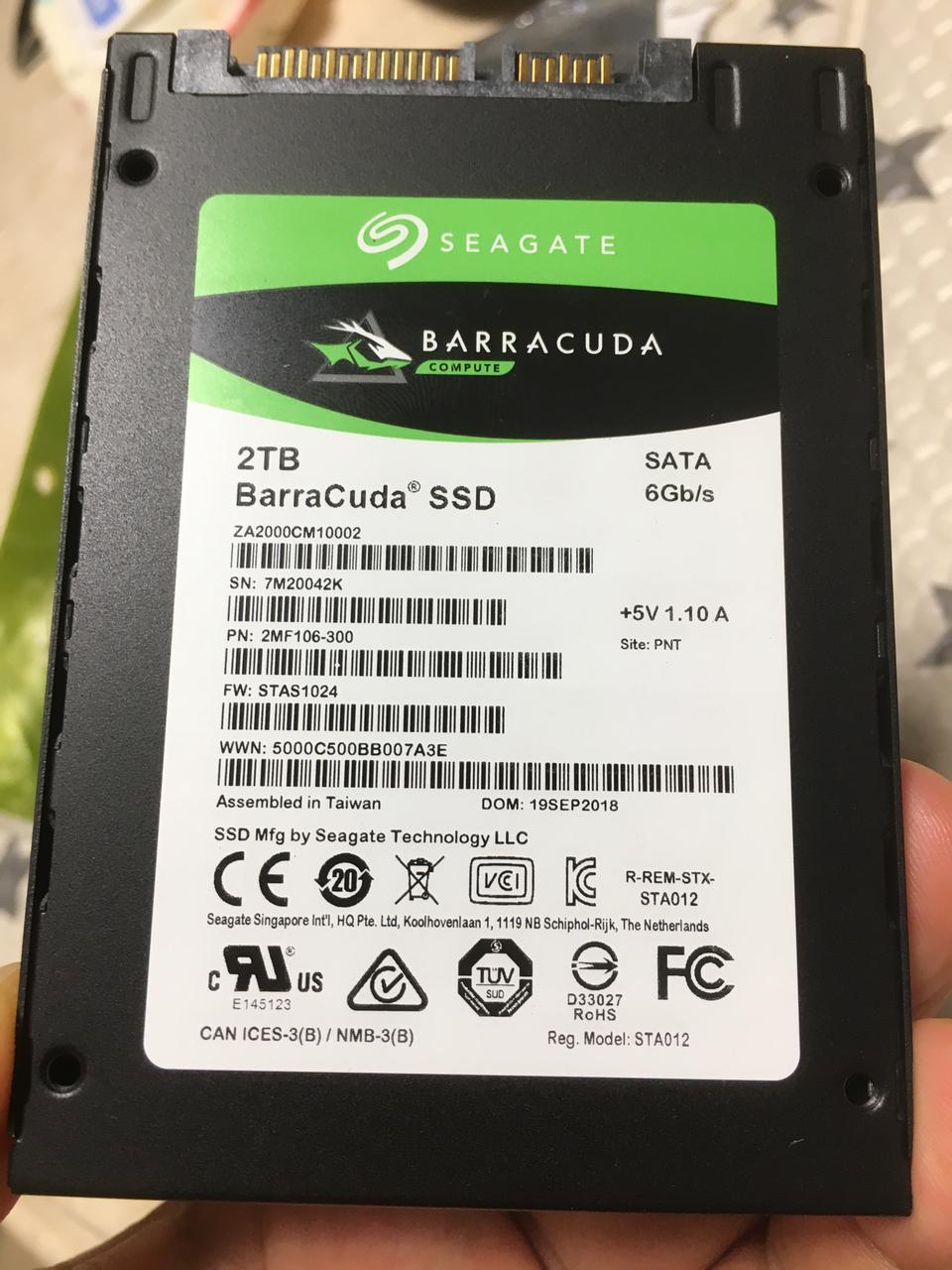 씨게이트 SSD 2테라