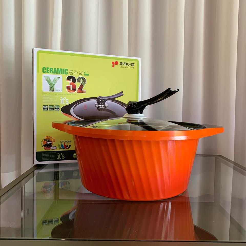 키친아트 통주물 냄비 32cm 팝니다.새제품 박스포장 무료배송