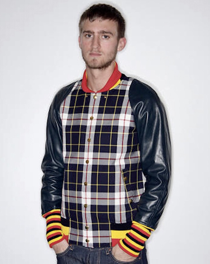 95M사이즈 정품 레지스턴스 잉글랜드 양가죽 레더슬리브 네이비체크 프리미엄 스타디움 울자켓