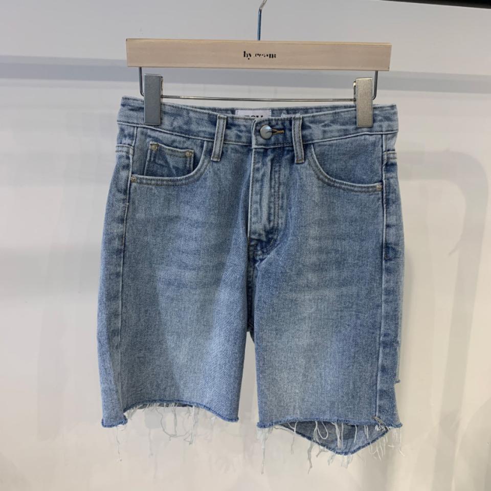 (무배)4부 트임 팬츠 청반바지